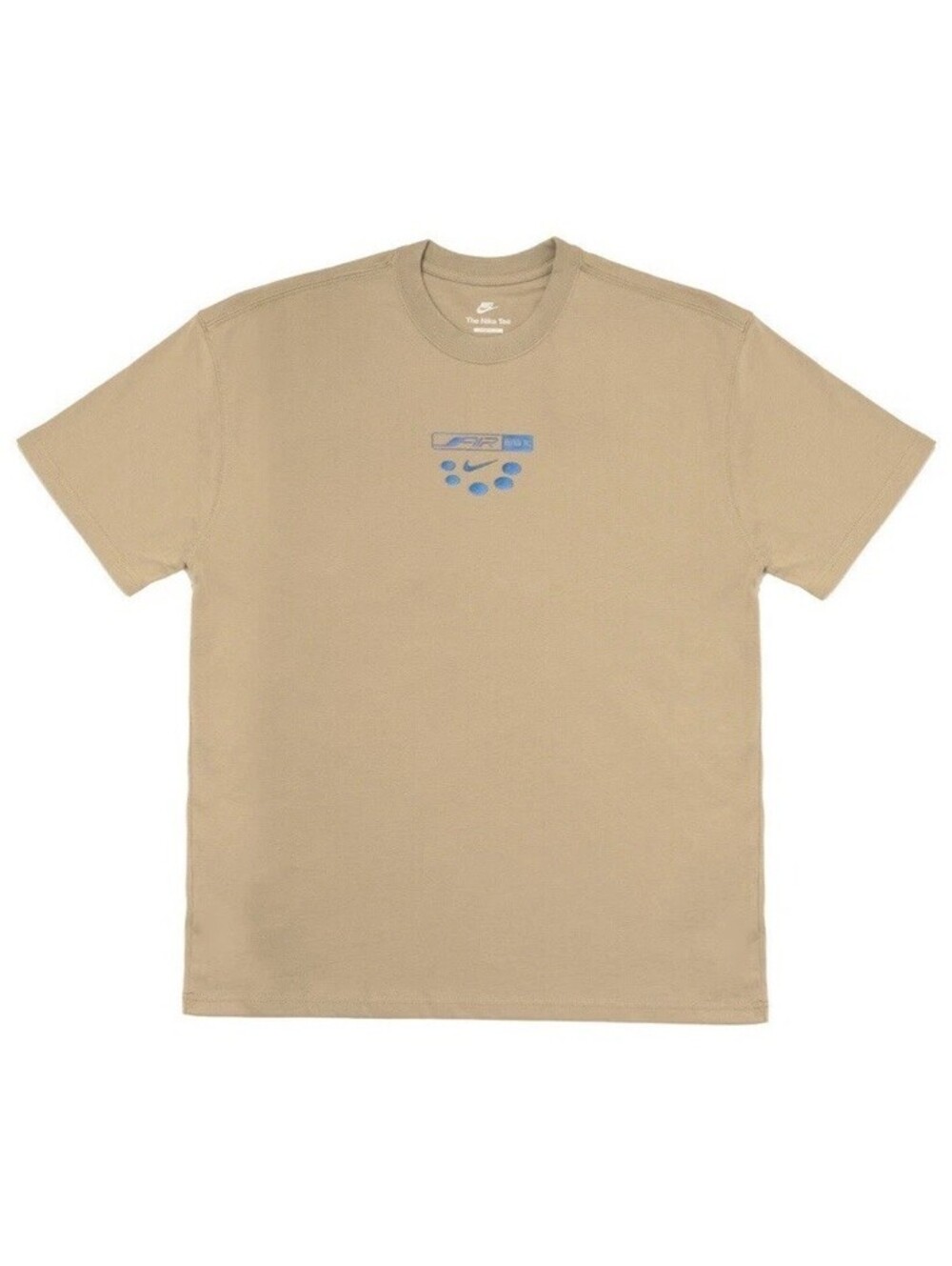 Nike Air Max Men’s Large Loose Fit T-Shirt Tan Blue Retro Graphic Tee